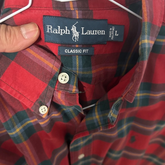 Ralph Lauren Christmas Oxford Button Down Shirt - Large - Picture 3 of 3